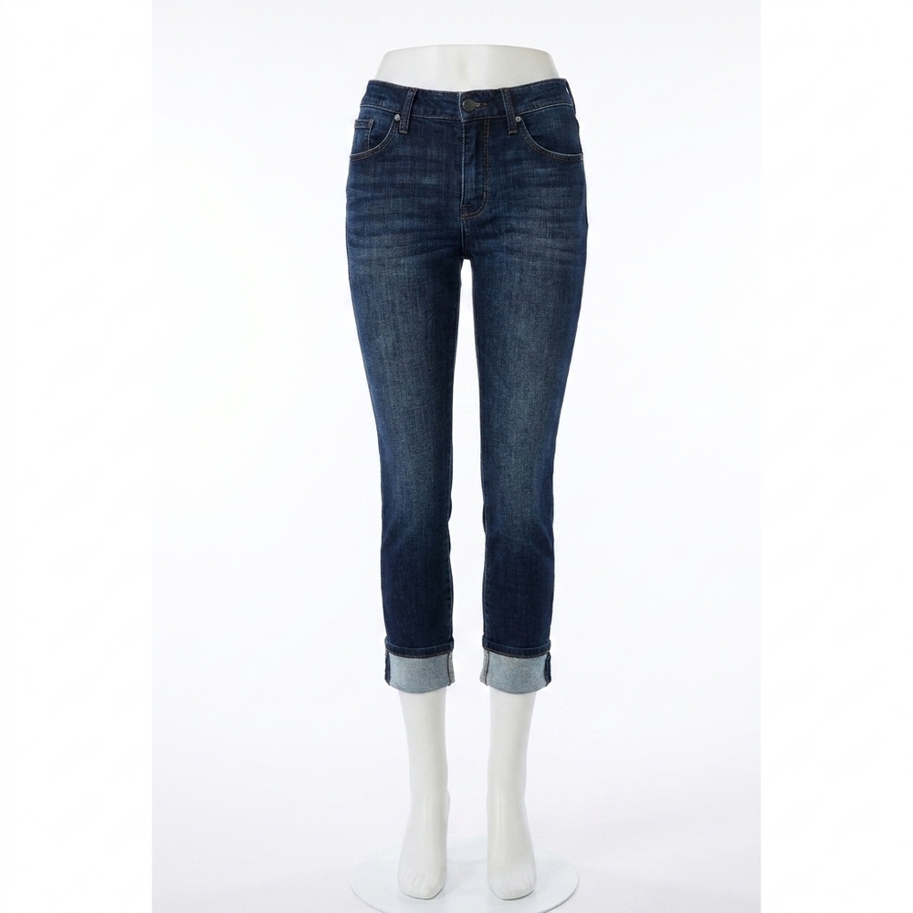 NEW KANCAN skinny leg cuffed jeans in blue